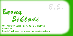 barna siklodi business card